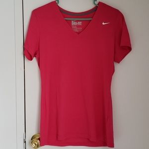 Womens Nike Dri-Fit Pink Top Large